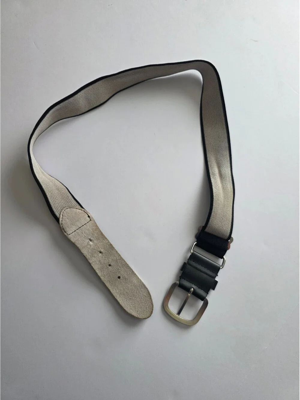 Easton Black Elastic Adjustable Belt with Metal Buckle